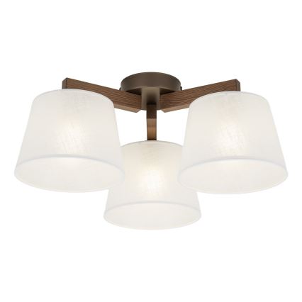 BRILAGI - LED Lampadario a plafone LATTE 3xE27/15W/230V pino/bianco