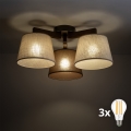 BRILAGI - LED Lampadario a plafone LATTE 3xE27/15W/230V pino/misto