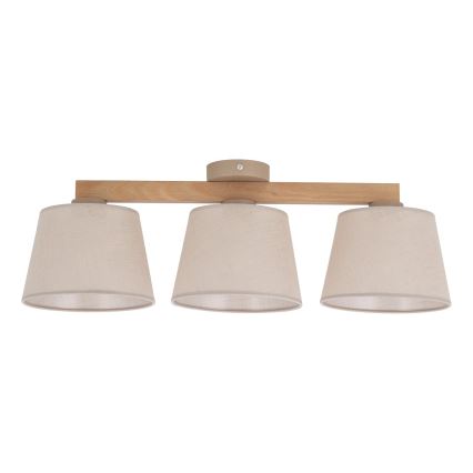 BRILAGI - LED lampadario a plafone LATTE SABIA 3xE27/15W/230V pino/beige
