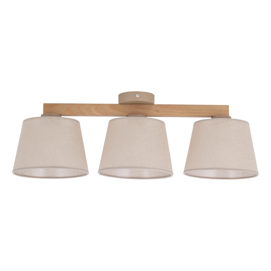 BRILAGI - LED lampadario a plafone LATTE SABIA 3xE27/15W/230V pino/beige