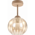 BRILAGI - LED lampadario a plafone RETRO GLASS 1xE27/60W/230V Ø 18 cm beige/beige fumé