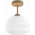BRILAGI - LED Lampadario a soffitto a montaggio superficiale RETRO GLASS 1xE27/60W/230V Ø 20 cm beige/bianco