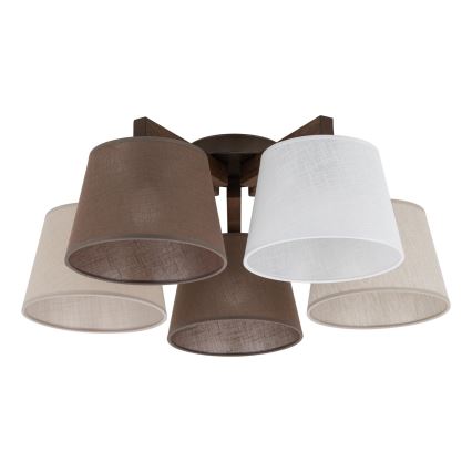 BRILAGI - LED Lampadario a soffitto LATTE 5xE27/15W/230V pino/mix