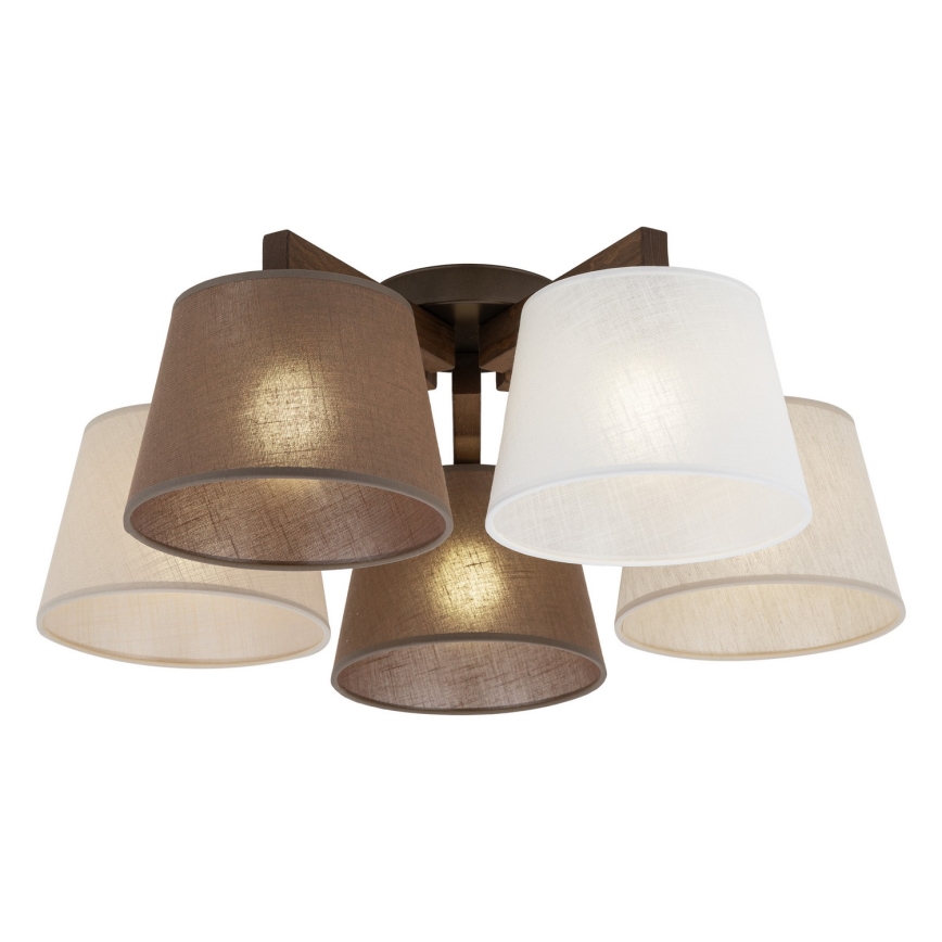 BRILAGI - LED Lampadario a soffitto LATTE 5xE27/15W/230V pino/mix