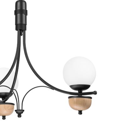 Brilagi - LED Lampadario a sospensione con catena COTTAGE 3xG9/40W/230V faggio/bianco