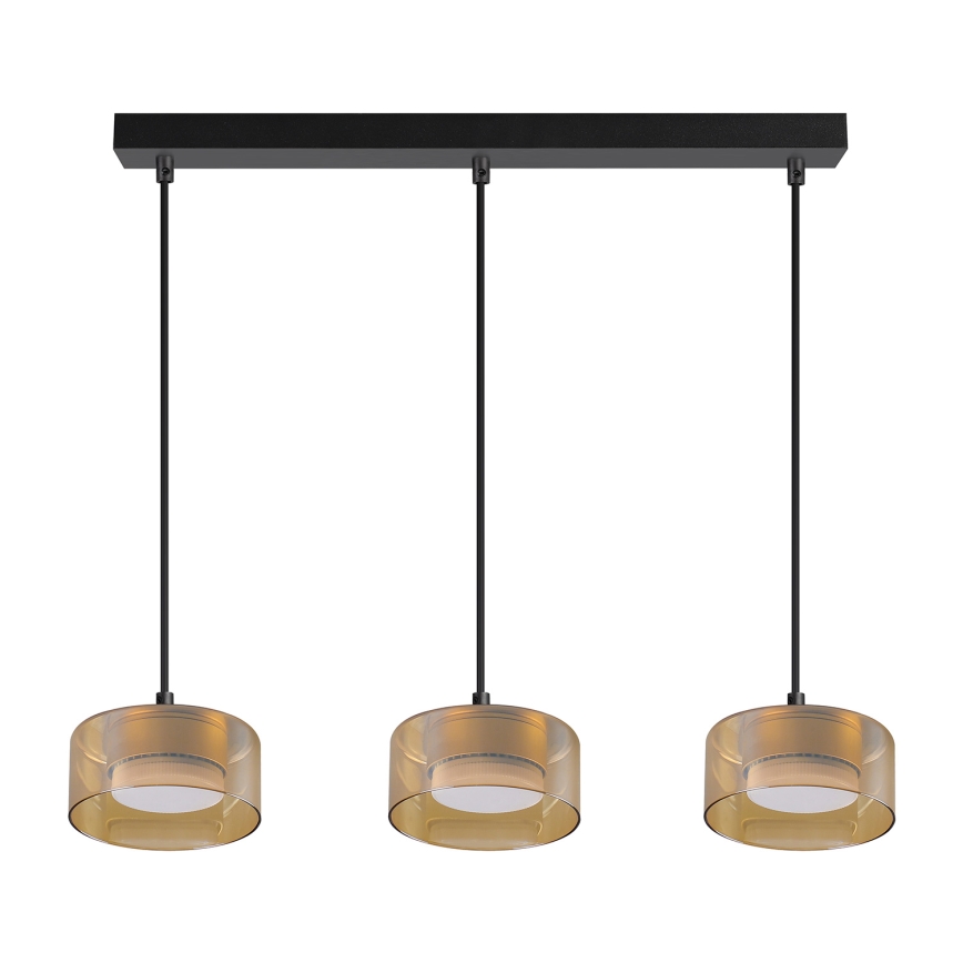 Brilagi - LED Lampadario a sospensione con cavo AURA LUX 3xGX53/30W/230V nero/oro