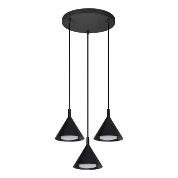 BRILAGI - LED Lampadario a sospensione con cavo CONE TRIPLE ROUND 3xGX53/15W/230V nero