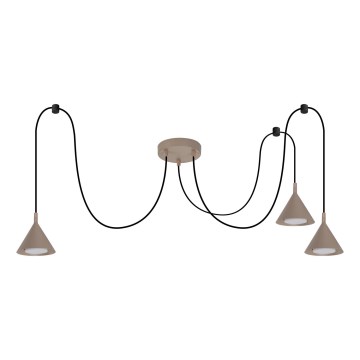 BRILAGI - LED Lampadario a sospensione con cavo CONE TRIPLE SPIDER 3xGX53/15W/230V beige