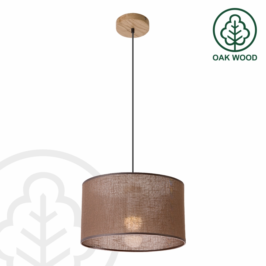 Brilagi - LED Lampadario a sospensione con filo ANTHONY 1xE27/60W/230V quercia/marrone