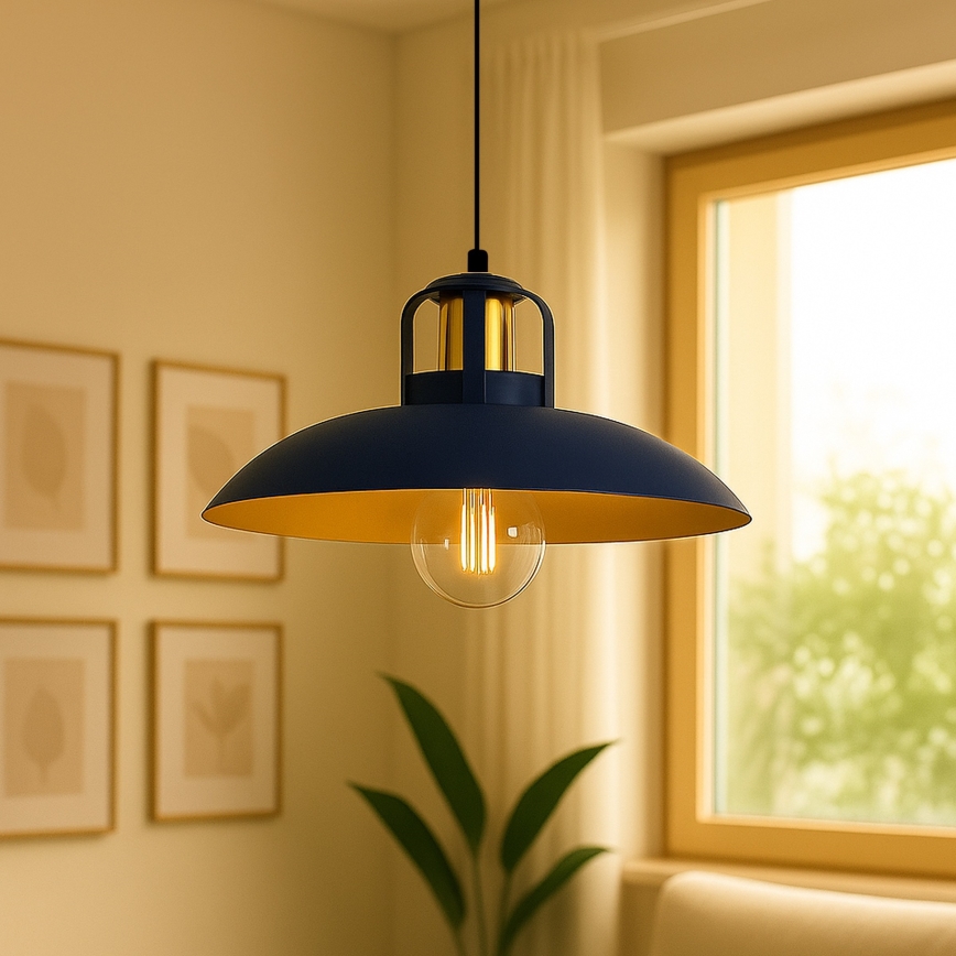 Brilagi - LED Lampadario a sospensione con filo FLAMENGO 1xE27/60W/230V blu