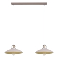 Brilagi - LED Lampadario a sospensione con filo FLAMENGO 2xE27/60W/230V beige