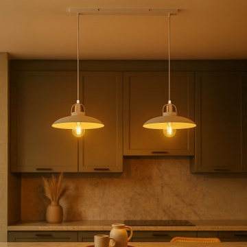 Brilagi - LED Lampadario a sospensione con filo FLAMENGO 2xE27/60W/230V bianco