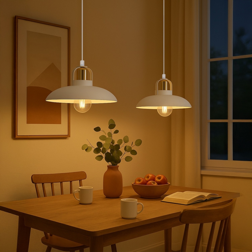 Brilagi - LED Lampadario a sospensione con filo FLAMENGO 2xE27/60W/230V bianco