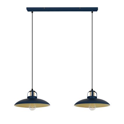 Brilagi - LED Lampadario a sospensione con filo FLAMENGO 2xE27/60W/230V blu