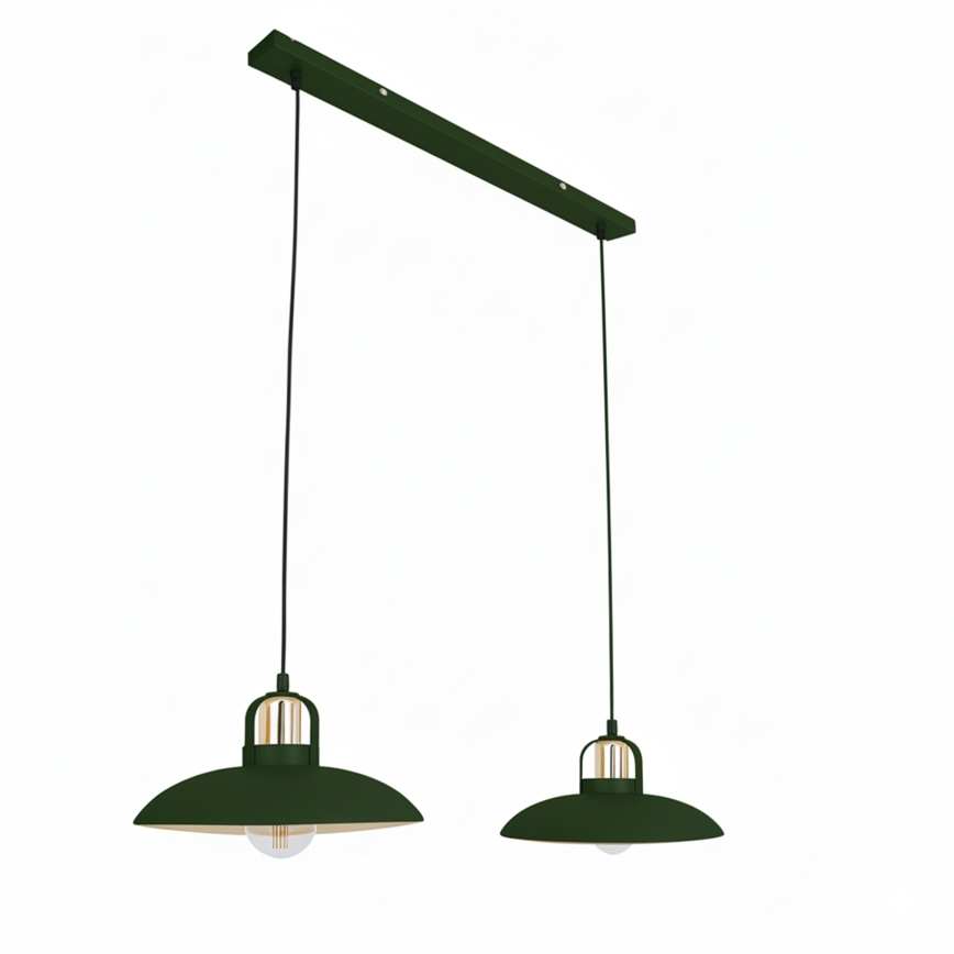 Brilagi - LED Lampadario a sospensione con filo FLAMENGO 2xE27/60W/230V verde