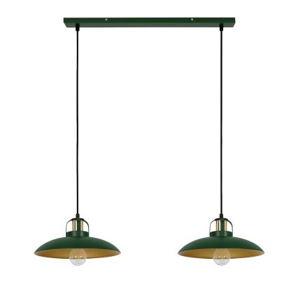 Brilagi - LED Lampadario a sospensione con filo FLAMENGO 2xE27/60W/230V verde