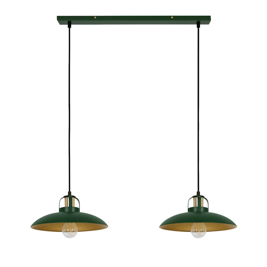 Brilagi - LED Lampadario a sospensione con filo FLAMENGO 2xE27/60W/230V verde