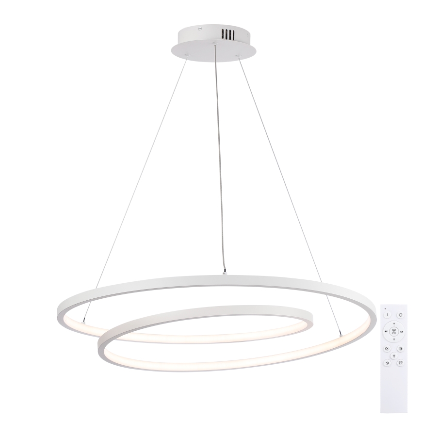 Brilagi - Lampadario LED dimmerabile a sospensione con cavo TWISTER LED/75W/230V 3000-6000K Ø 70 cm bianco + telecomando