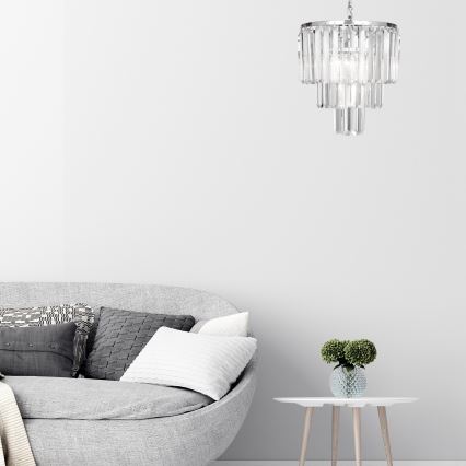 Brilagi - LED Lampadario di cristallo a sospensione con catena MOZART 4xE14/40W/230V cromo lucido