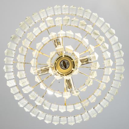 Brilagi - LED Lampadario di cristallo a sospensione con catena MOZART 5xE14/40W/230V oro