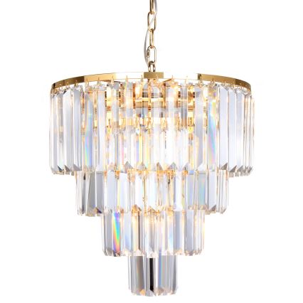 Brilagi - LED Lampadario di cristallo a sospensione con catena MOZART 5xE14/40W/230V oro