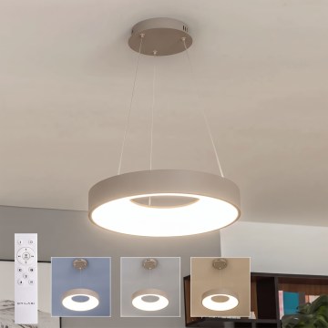 BRILAGI - LED lampadario dimmerabile a cavo FALCON II LED/67W/230V 3000-6500K Ø 40 cm beige + telecomando