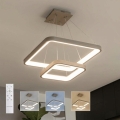 BRILAGI - LED lampadario dimmerabile a sospensione con cavo FALCON SLIM LED/78W/230V 3000-6500K 50x50 cm beige + telecomando