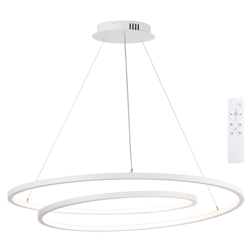 Brilagi - Lampada a sospensione dimmerabile su cavo TWISTER LED/105W/230V 3000-6000K Ø 100 cm bianco + telecomando