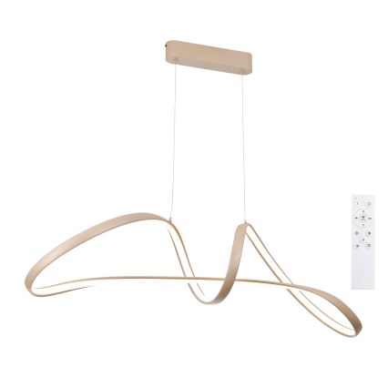 Brilagi - Lampadario LED dimmerabile a sospensione con cavo TWISTER LED/60W/230V 3000-6000K beige + telecomando