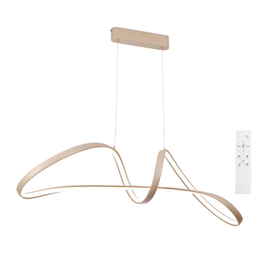 Brilagi - Lampadario LED dimmerabile a sospensione con cavo TWISTER LED/60W/230V 3000-6000K beige + telecomando