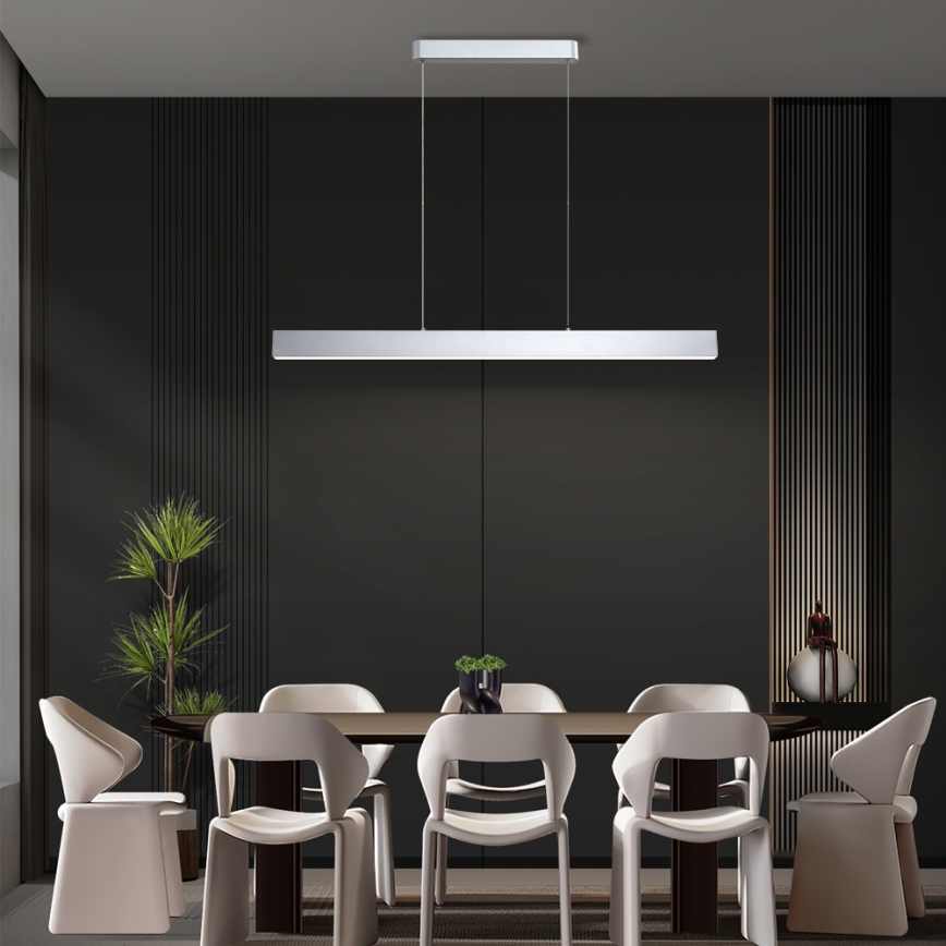 Brilagi - Lampadario a sospensione dimmerabile su cavi SLEEKLINE SMART LED/40W/230V 3000-6000K Wi-Fi Tuya argento + telecomando