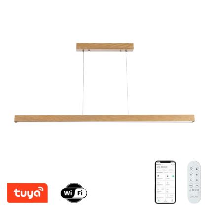 Brilagi - Lampadario dimmerabile LED a sospensione con cavo OAK SMART LED/30W/230V Wi-Fi Tuya rovere + telecomando