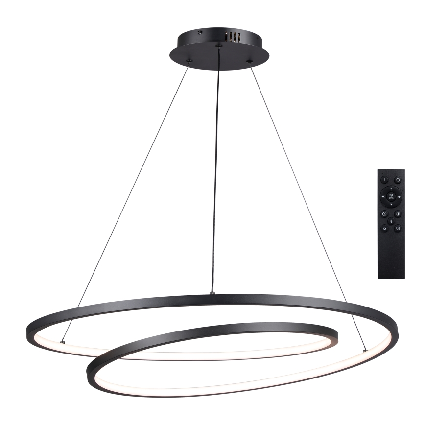 Brilagi - Lampadario LED dimmerabile sospeso a cavo TWISTER LED/105W/230V 3000–6000K Ø 100 cm nero + telecomando