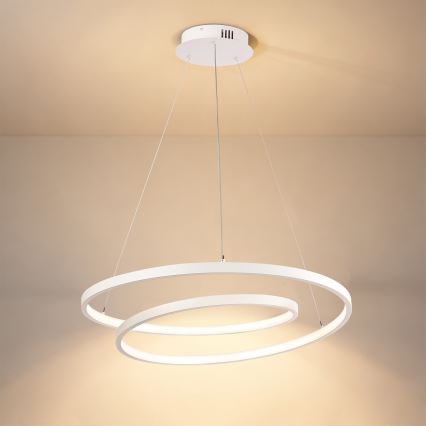 Brilagi - Lampadario LED dimmerabile su cavo TWISTER LED/48W/230V 3000-6000K diam. 50 cm bianco + telecomando