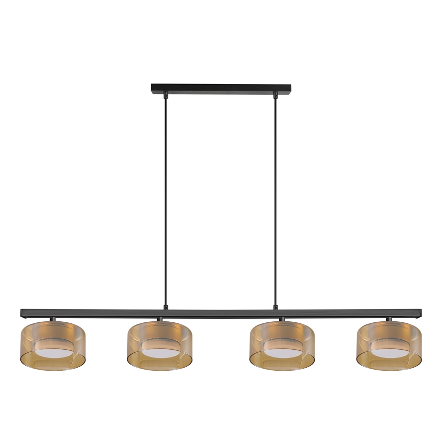 Brilagi - LED Lampadario sospeso su cavo AURA LUX 4xGX53/30W/230V nero/oro