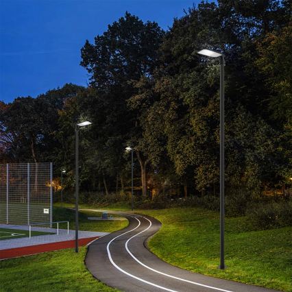 Brilagi - Lampione stradale LED da esterno con palo e snodo 4 m URBANLIGHT LED/100W/230V nero IP65