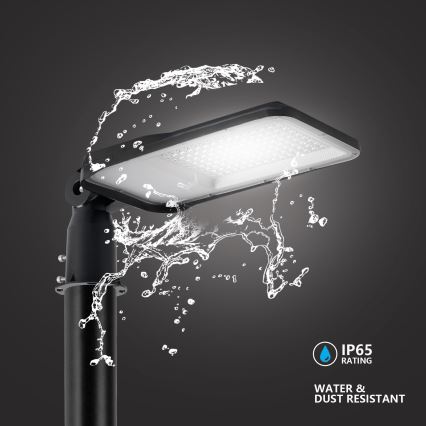 Brilagi - Lampione stradale LED da esterno con palo e snodo 4 m URBANLIGHT LED/100W/230V nero IP65