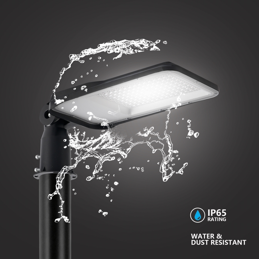 Brilagi - Lampione stradale LED da esterno con palo e snodo 4 m URBANLIGHT LED/100W/230V nero IP65