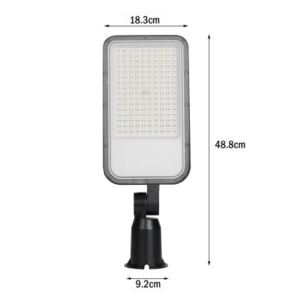 Brilagi - Lampione stradale LED da esterno con snodo URBANLIGHT LED/100W/230V nero IP65
