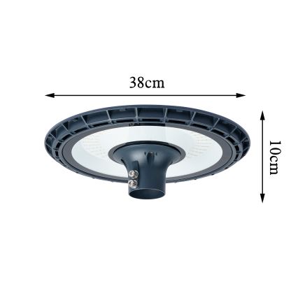 Brilagi - Lampione stradale LED da esterno con palo da 3 m URBANSPARK LED/120W/230V antracite IP65
