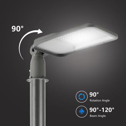 Brilagi - Lampione stradale LED da esterno con snodo URBANLIGHT LED/100W/230V grigio IP65