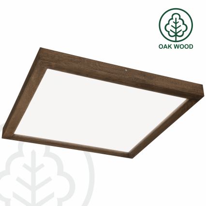 Brilagi - LED Lampada da soffitto per bagno WOODY FRAME LED/40W/230V 60x60 cm IP44 noce