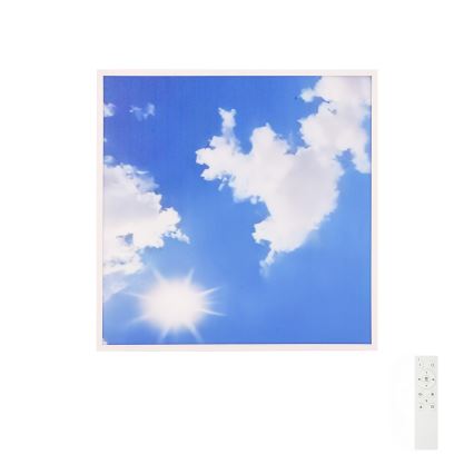 Brilagi - Plafoniera LED dimmerabile SLIMFRAME SKY LED/58W/230V 60x60 cm 3000-6000K argento/blu + telecomando