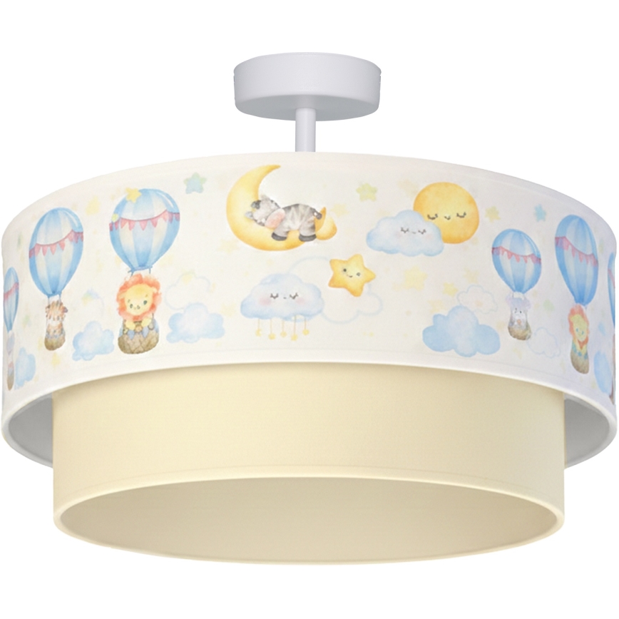 Brilagi - LED plafoniera a montaggio superficiale per bambini BOBO 1xE27/10W/230V Ø 40 cm bianco/beige/animali