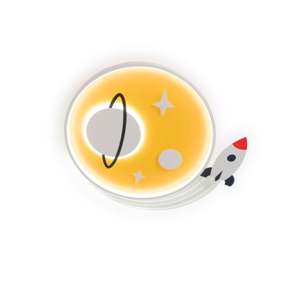 Brilagi -LED Plafoniera a LED per bambini STARSHIP LED/64W/230V 3000/4500K gialla