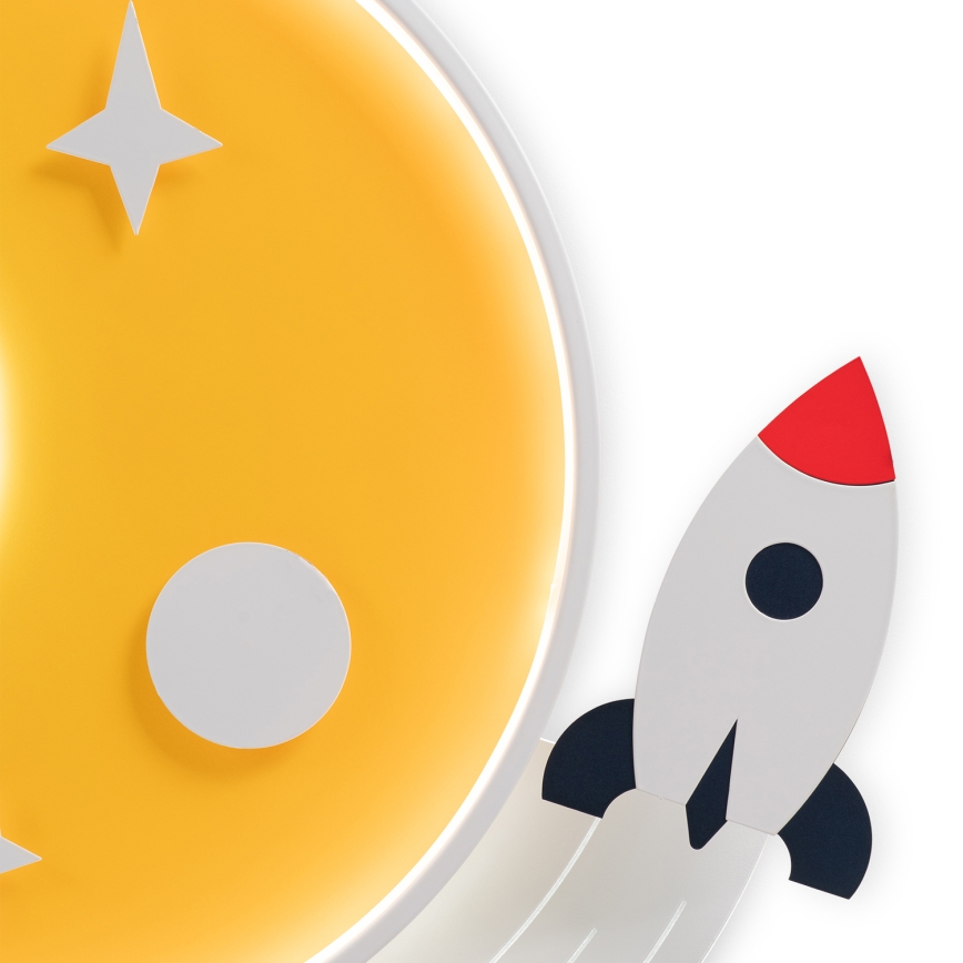Brilagi -LED Plafoniera a LED per bambini STARSHIP LED/64W/230V 3000/4500K gialla