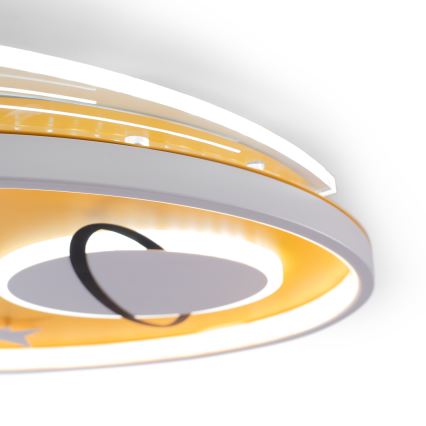 Brilagi -LED Plafoniera a LED per bambini STARSHIP LED/64W/230V 3000/4500K gialla