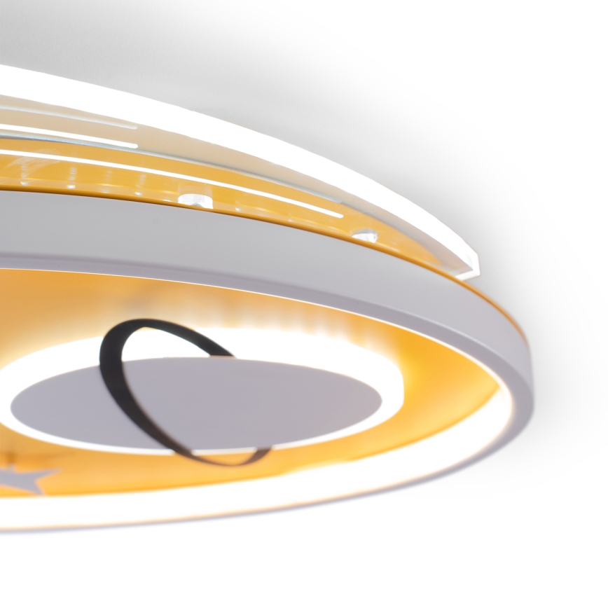 Brilagi -LED Plafoniera a LED per bambini STARSHIP LED/64W/230V 3000/4500K gialla