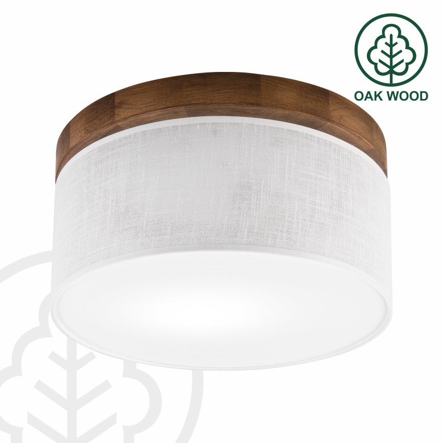 Brilagi - LED Plafoniera BELLADONNA 1xE27/15W/230V diametro 30 cm bianco/quercia ciliegio