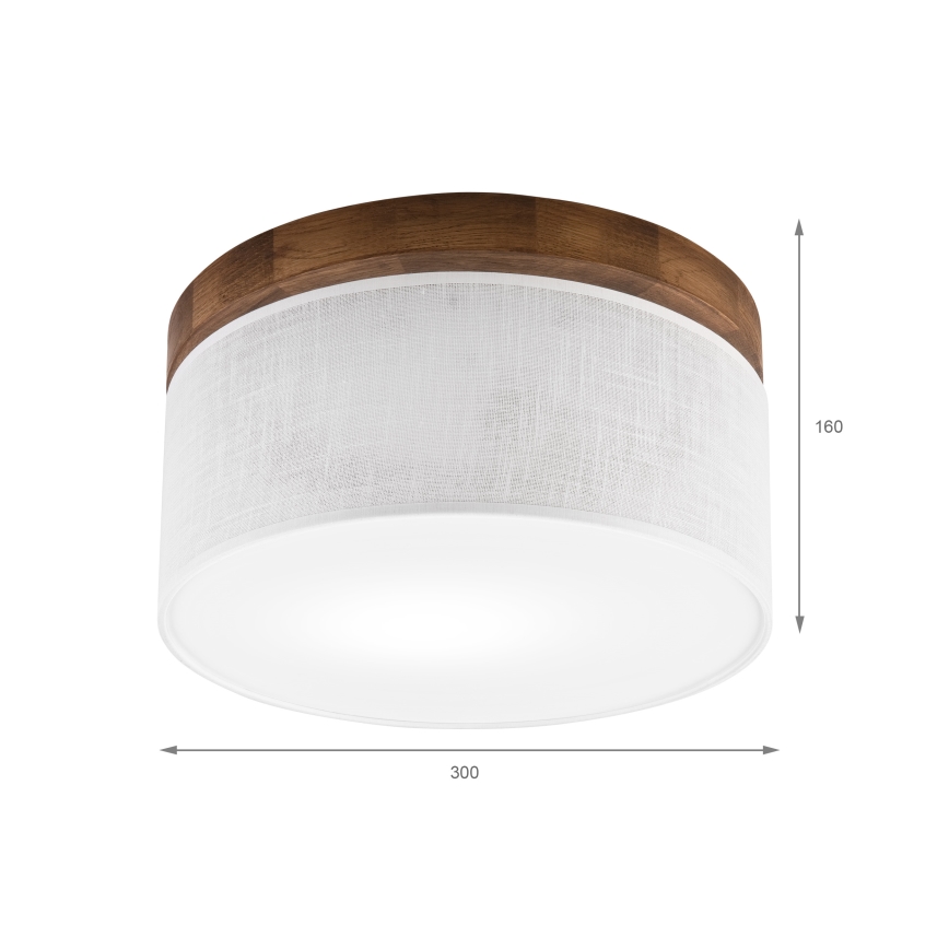 Brilagi - LED Plafoniera BELLADONNA 1xE27/15W/230V diametro 30 cm bianco/quercia ciliegio